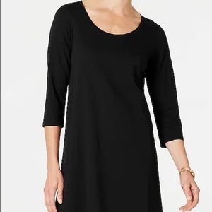 Pure Jill Ballet Sleeve Tunic Top Black NWT